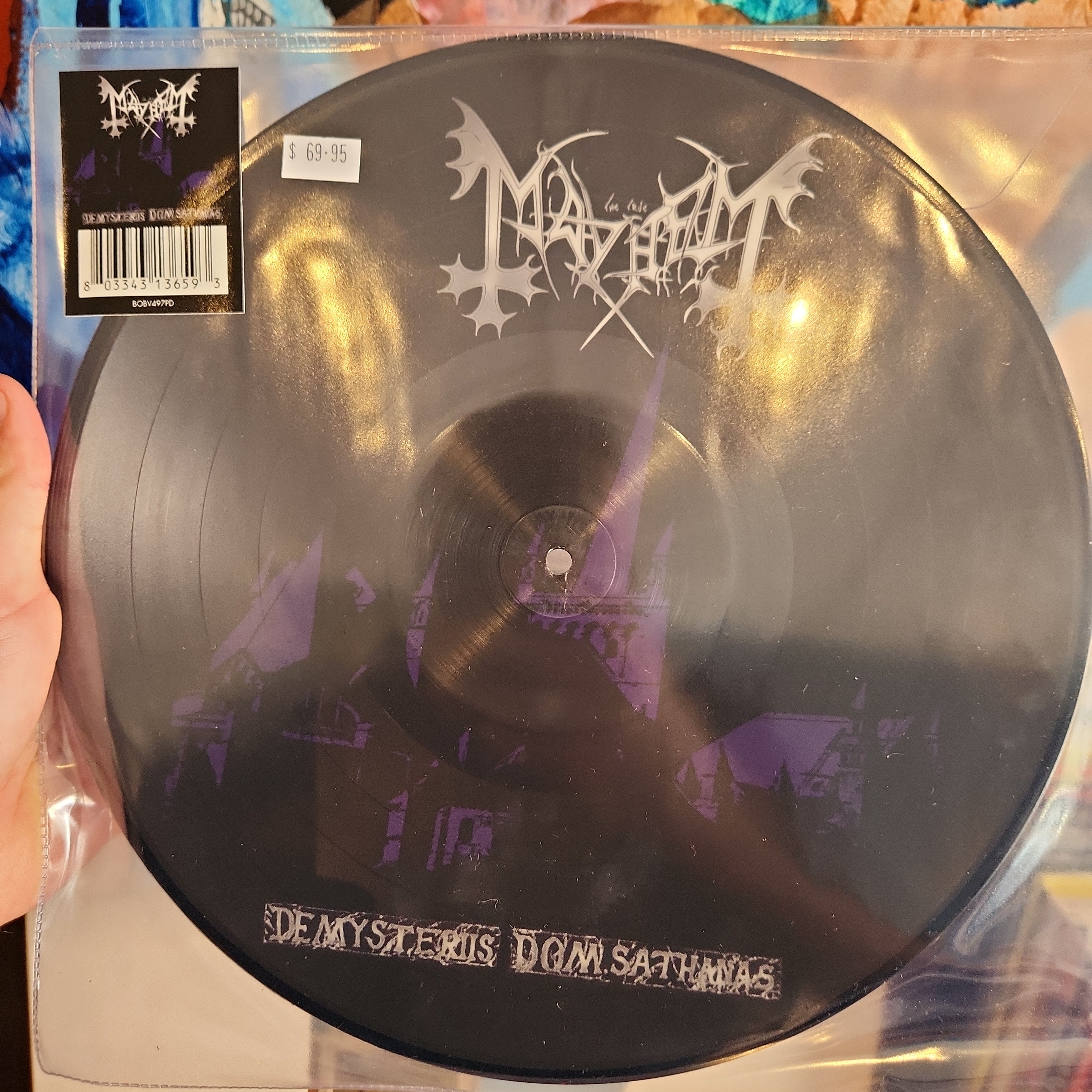 Mayhem - De Mysteriis Dom Sathanas Deluxe Limited Edition Picture Disc LP (Black Metal Vinyl Record) - Perfect for Collectors & Music Enthusiasts