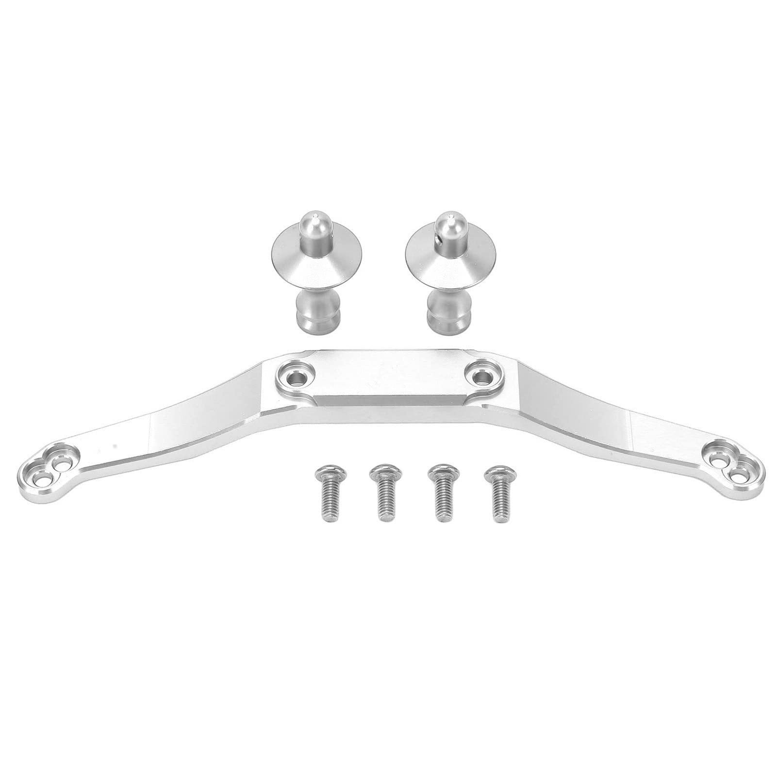 VGEBY Universal Aluminum Alloy RC Front Rear Body Mount for 1/10 Scale RC Cars - Durable Shell Post Replacement (Silver) | Perfect for Crawlers, Drift Cars & Off-Road RC Vehicles