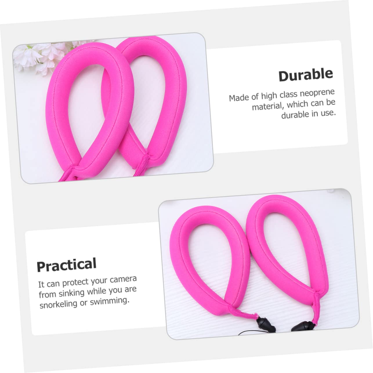 OSALADI 2-Pack Waterproof Camera Flotation Wrist Strap - Neoprene Floating Wristband for Outdoor Photography, Diving, Boating & Water Sports - Secure Anti-Drop Safety Belt for DSLR, Mirrorless & Action Cameras