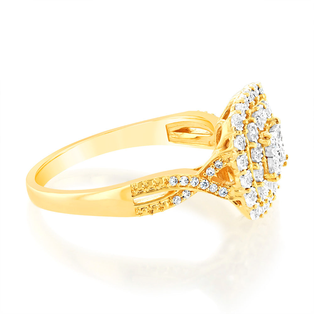 1/4 Carat Luminesce Lab Grown Diamond Ring in 9ct Yellow Gold - Elegant Solitaire Engagement Ring for Women, Perfect for Proposals, Anniversaries & Special Occasions