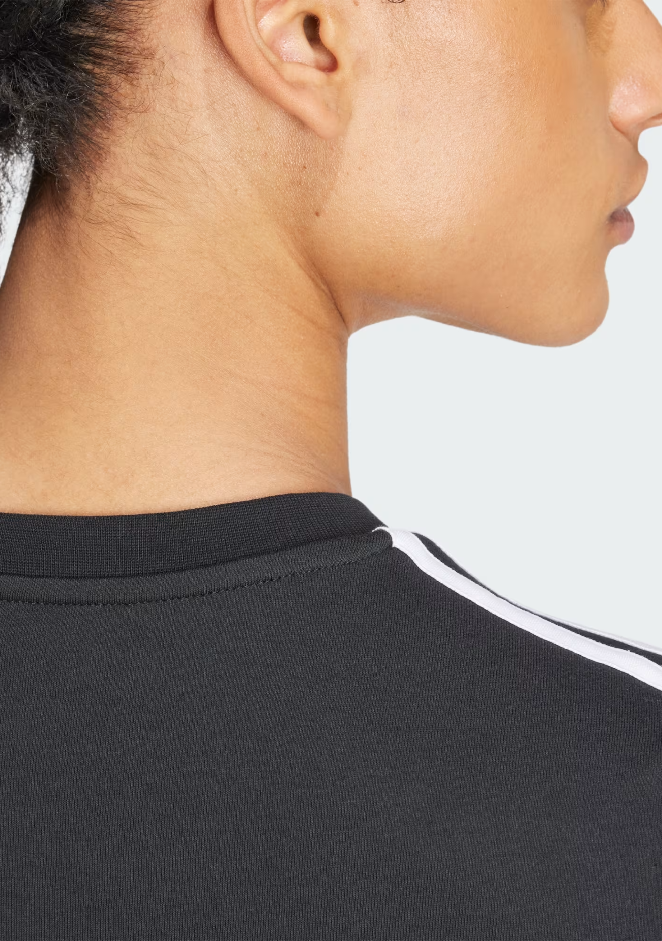 Adidas Women's 3 Stripe T-Shirt - Classic Casual Short Sleeve Cotton Top for Everyday Wear, Gym & Outfits | Perfect for Workouts, Running Errands & Street Style Fashion