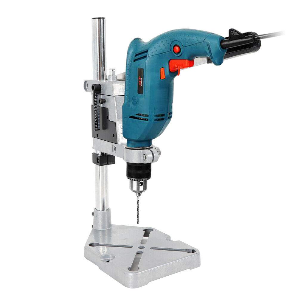 Adjustable Angle Portable Bench Drill Press Stand & Holder - Double Hole Electric Drill Bracket for Workbench Repair & DIY Projects | Heavy Duty Clamp for Grinder & Power Tools | USA Stock (Ideal for Woodworking, Metalworking & Home Workshop Use)