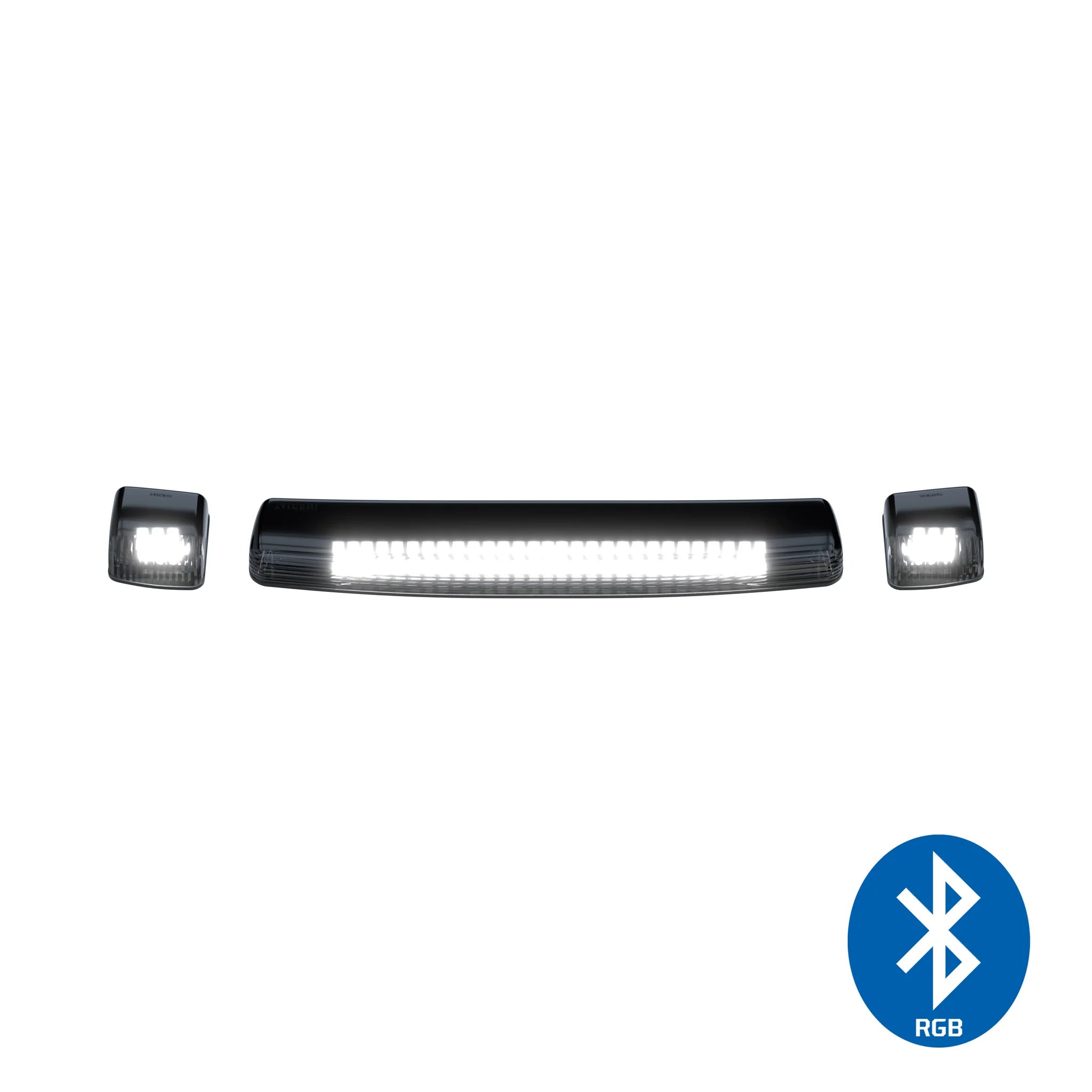 GMC & Chevy 15-19 (3rd Gen) Heavy Duty Smoked Cab Roof Light Lens with RGB Multi-Color High Power LEDs - Upgrade for Trucks, Off-Roading & Night Driving