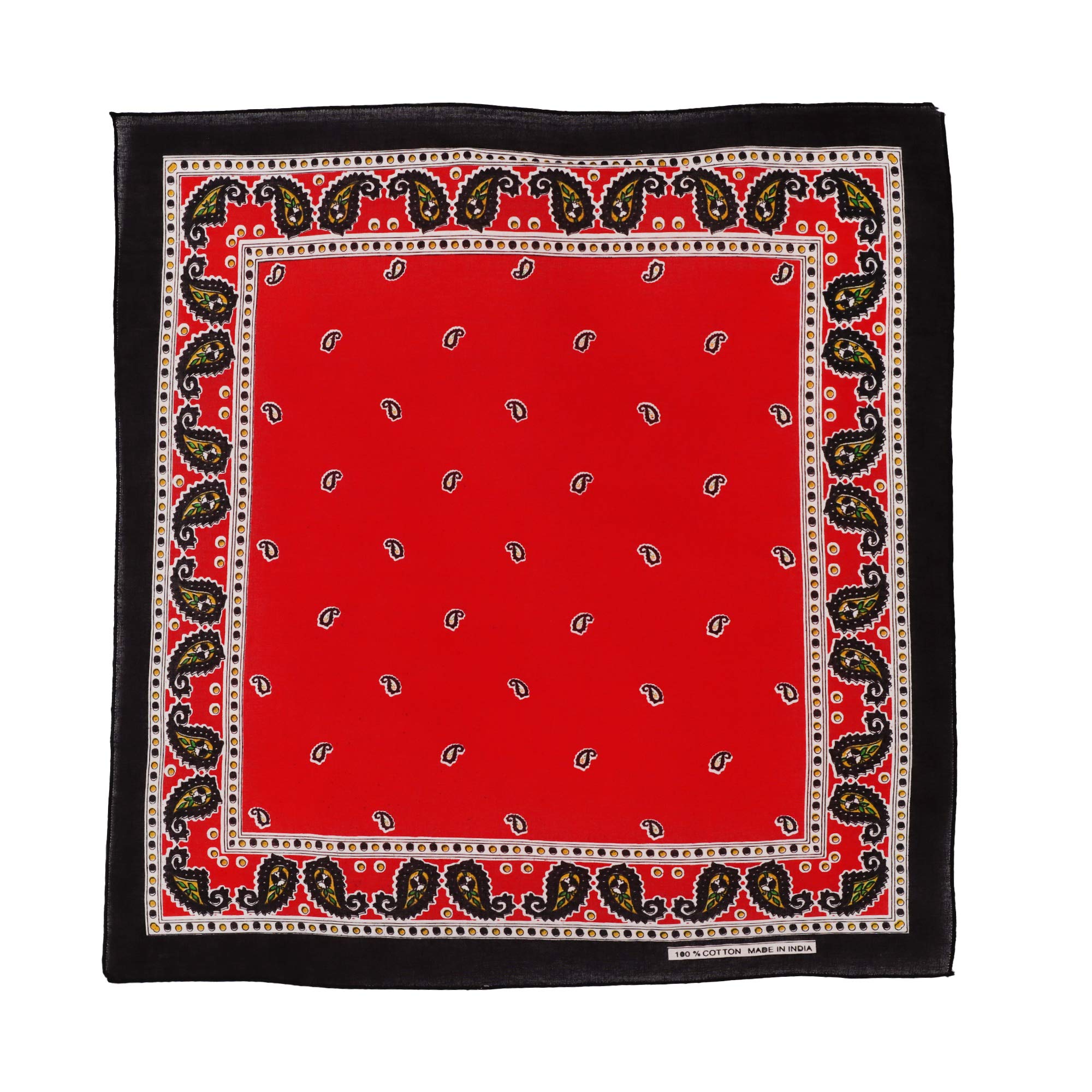 Motique Paisley Print Bandana - Stylish Cotton Scarf for Men & Women - Perfect for Outdoor Activities, Fashion Accessories, and Headwear