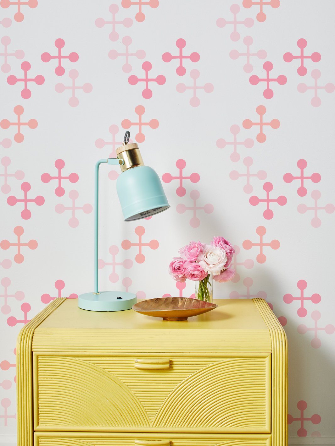 Fisher Price™ Jacks Large Pink Wallpaper - Perfect for Nursery, Kids Room & Playroom Decor