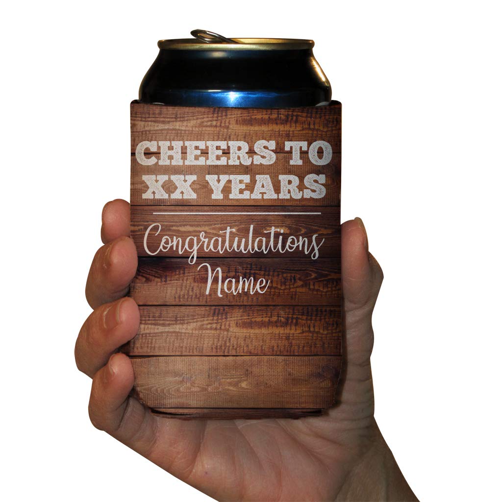 Personalized Retirement Party Can Cooler - Custom 'Eat Drink & Be Retired' Insulated Beer Koozie - Perfect for Retirement Gifts, Beach Parties & Backyard Celebrations