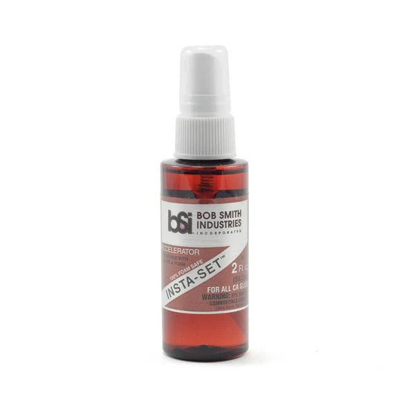 Bob Smith Industries Insta Set CA Accelerator Spray - Fast Curing Adhesive for Woodworking & Crafts - Perfect for DIY Projects, Model Building, and Jewelry Making