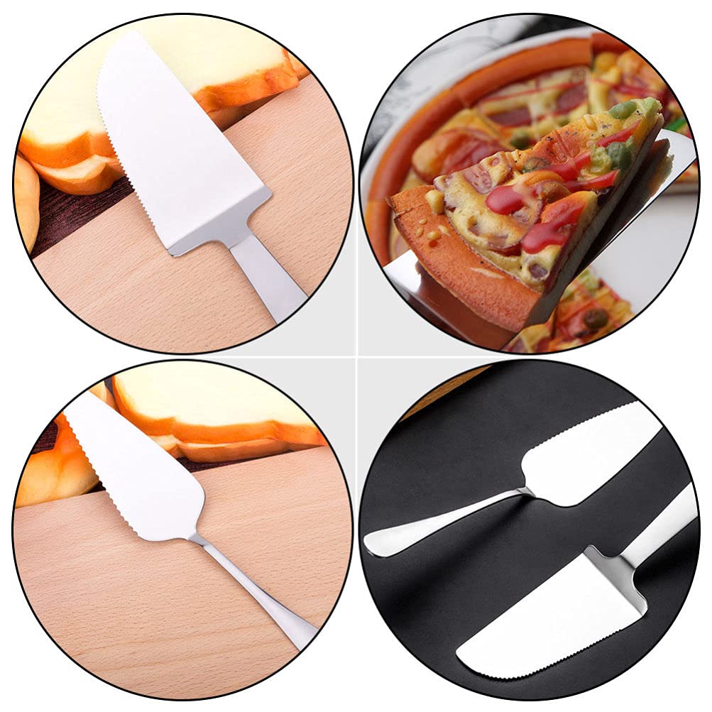 Hemoton 3-Piece Stainless Steel Baking Tool Set - Cake Spatula, Pastry Fork & Dough Cutter for Cake Decorating, Fondant Scraping, Pizza Making - Perfect for Home Bakers & Professional Chefs