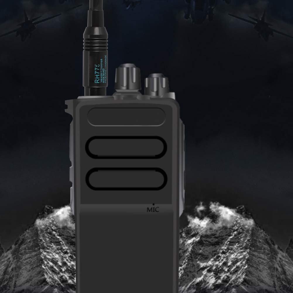 RH775 SMA Male Double Broadband Telescopic Antenna for Walkie Talkies - Enhanced Radio Communication Accessories for Outdoor Adventures, Hiking & Emergency Preparedness