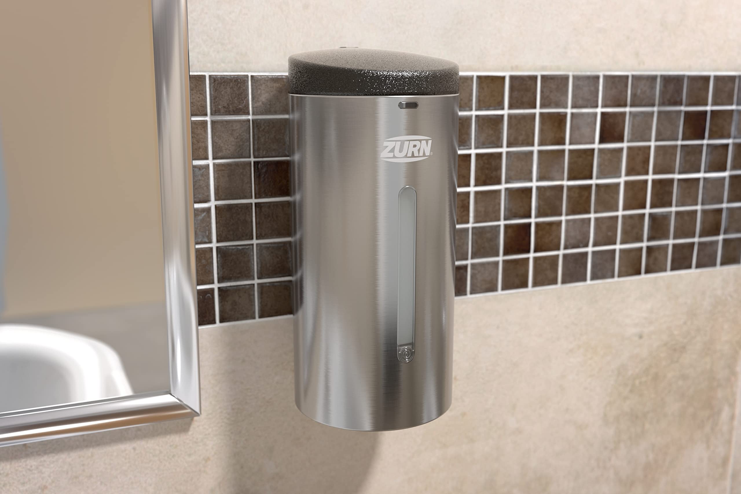 Zurn Z6900-FSD-WM Automatic Sensor Wall-Mounted Foam Soap & Sanitizer Dispenser - Chrome Finish, Battery Operated - Ideal for Restrooms, Kitchens, Hospitals & Public Spaces