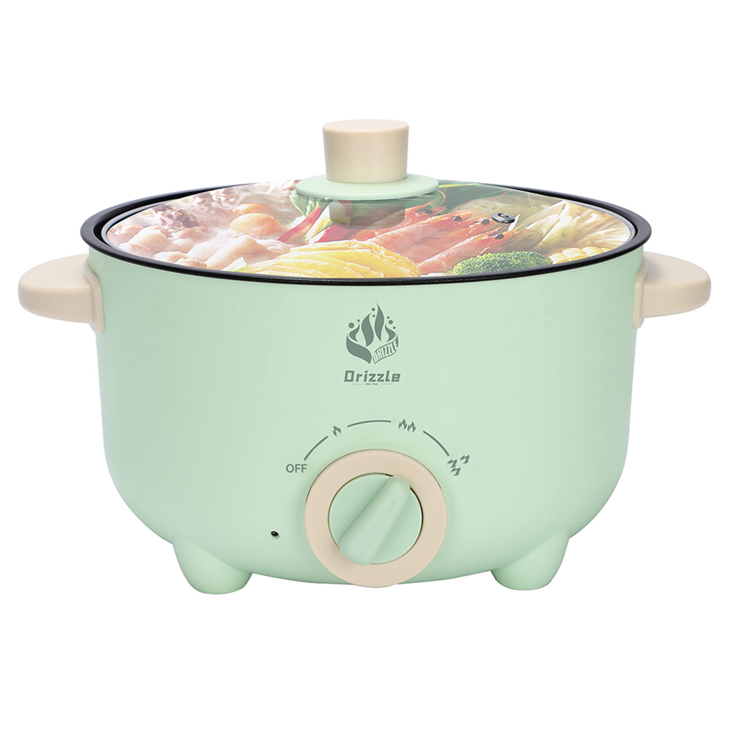 3L Electric Hot Pot Cooker & Skillet - 110V Non-Stick Multi-Function Cookware for Frying, Grilling, Stir-Frying, Stewing - Perfect for Hot Pot, Ramen, Shabu Shabu, Steak & Noodles - Ideal for Home, Office, Party, Dorm & Kitchen Cooking