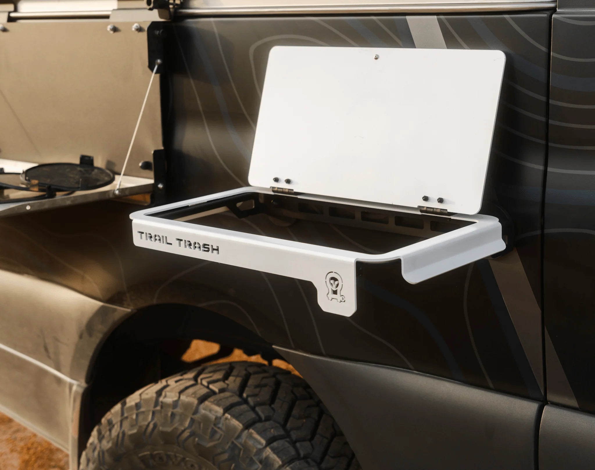 Magnetic Overlanding Trash Receptacle - Owl Trail Trash Can for Camping, Hiking & Outdoor Adventures | Durable & Secure Waste Bin for Off-Road Vehicles & RVs