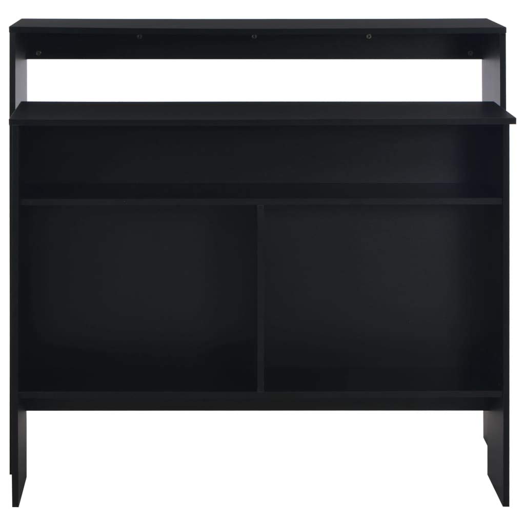 Rectangular Bistro Bar Table with 2 Black Table Tops - 51.18