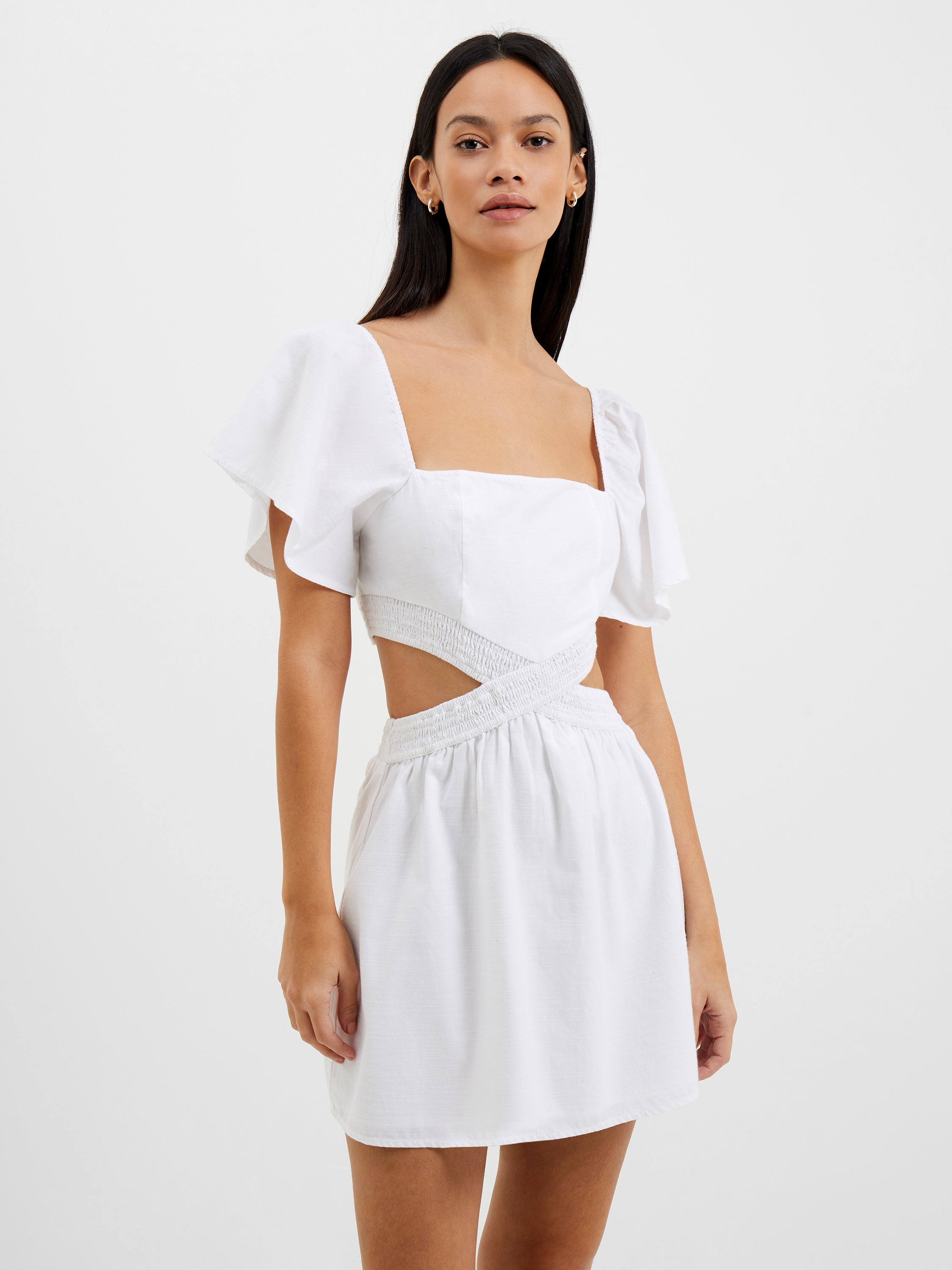 Alania Lyocell Cut Out Dress - Women's Elegant Sleeveless Summer Dress for Casual Wear, Beach Outings & Date Nights
