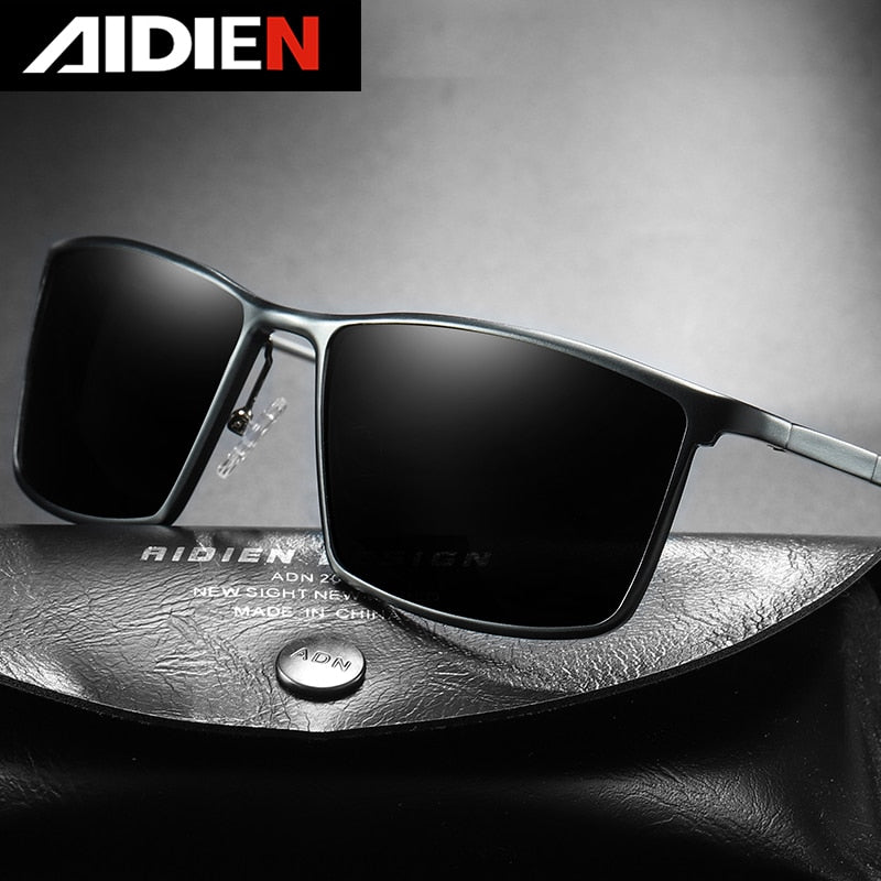Aidien Unisex Full Rim Aluminum Magnesium Square Reading Glasses & Sunglasses B8676 - Stylish Eyewear for Reading, Outdoor Activities & Fashion Accessories
