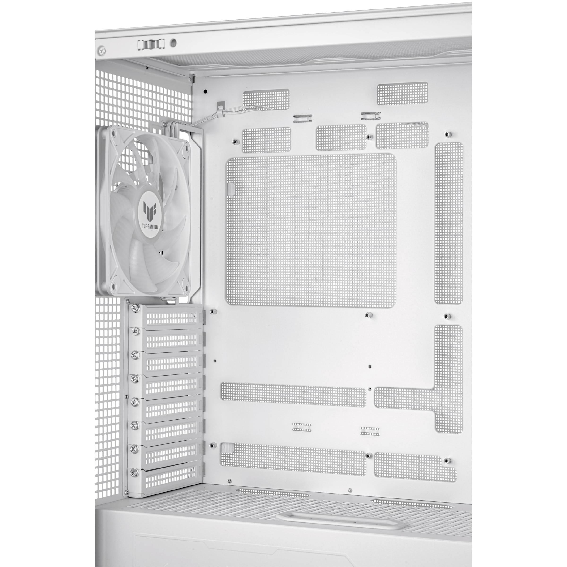 ASUS TUF Gaming GT302 ARGB White Edition ATX Mid-Tower PC Case - 4x 140mm ARGB Fans for Optimal Airflow & Cooling, Interchangeable & Detachable Panels, Hidden-Connector MB Support - Perfect for Gaming Rigs & High-Performance PC Builds