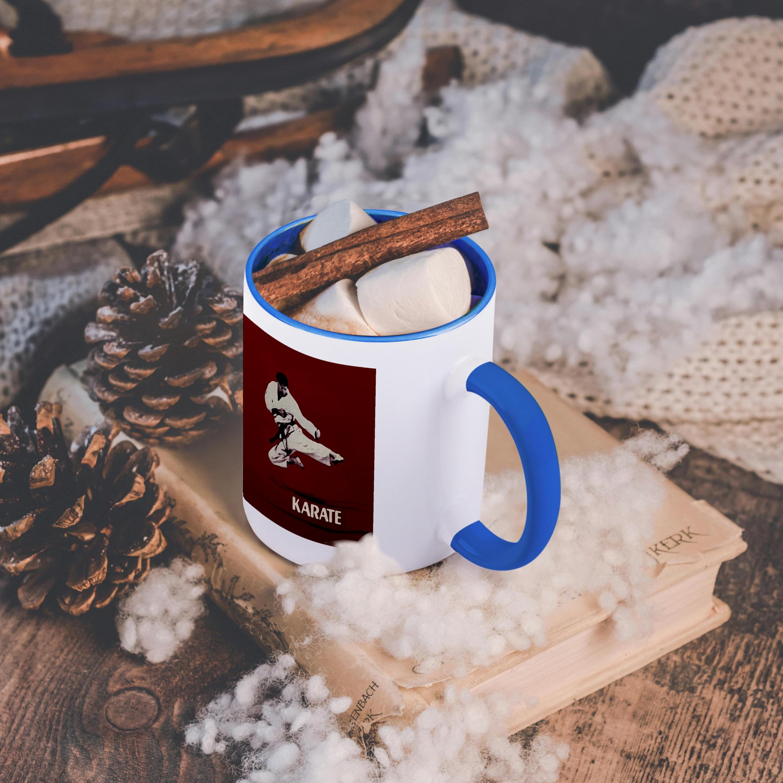 3D Rose Karate Mug - 11 oz Ceramic Coffee Cup with Karate Design - Perfect for Tea, Coffee & Hot Drinks - Great Gift for Martial Arts Lovers & Dojo Training