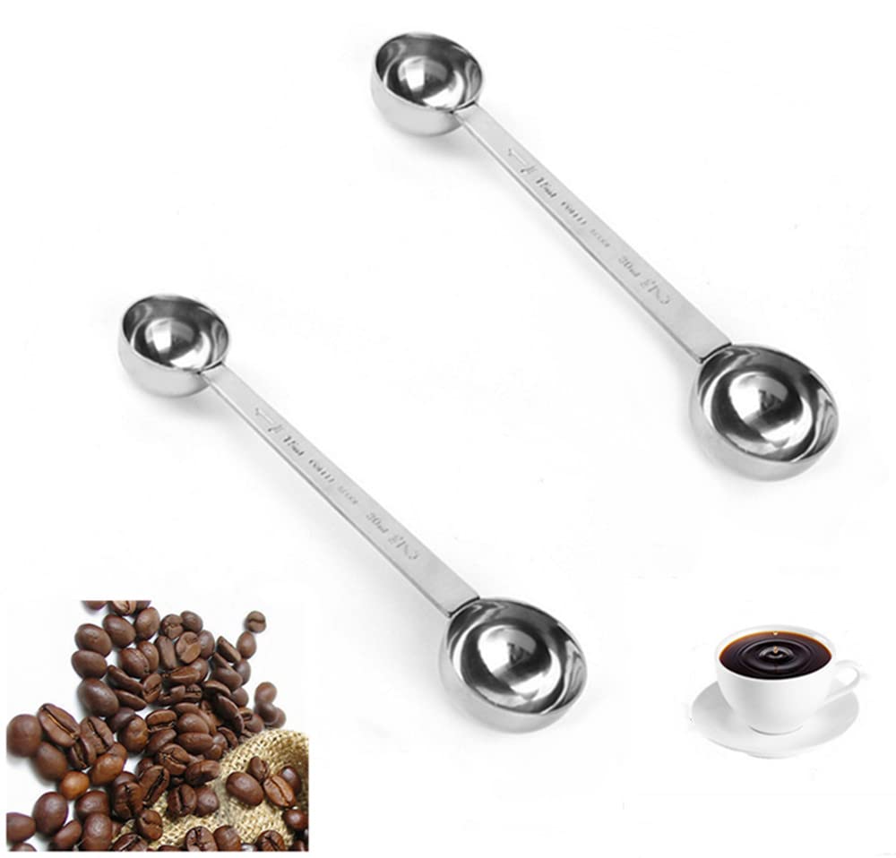 Premium Stainless Steel Measuring Spoons - 1 Tbsp (15ml) & 2 Tbsp (30ml) for Coffee, Tea, Baking, Cooking | Accurate Kitchen Tools for Powder, Herbs, Spices | Dishwasher Safe (Set of 2)