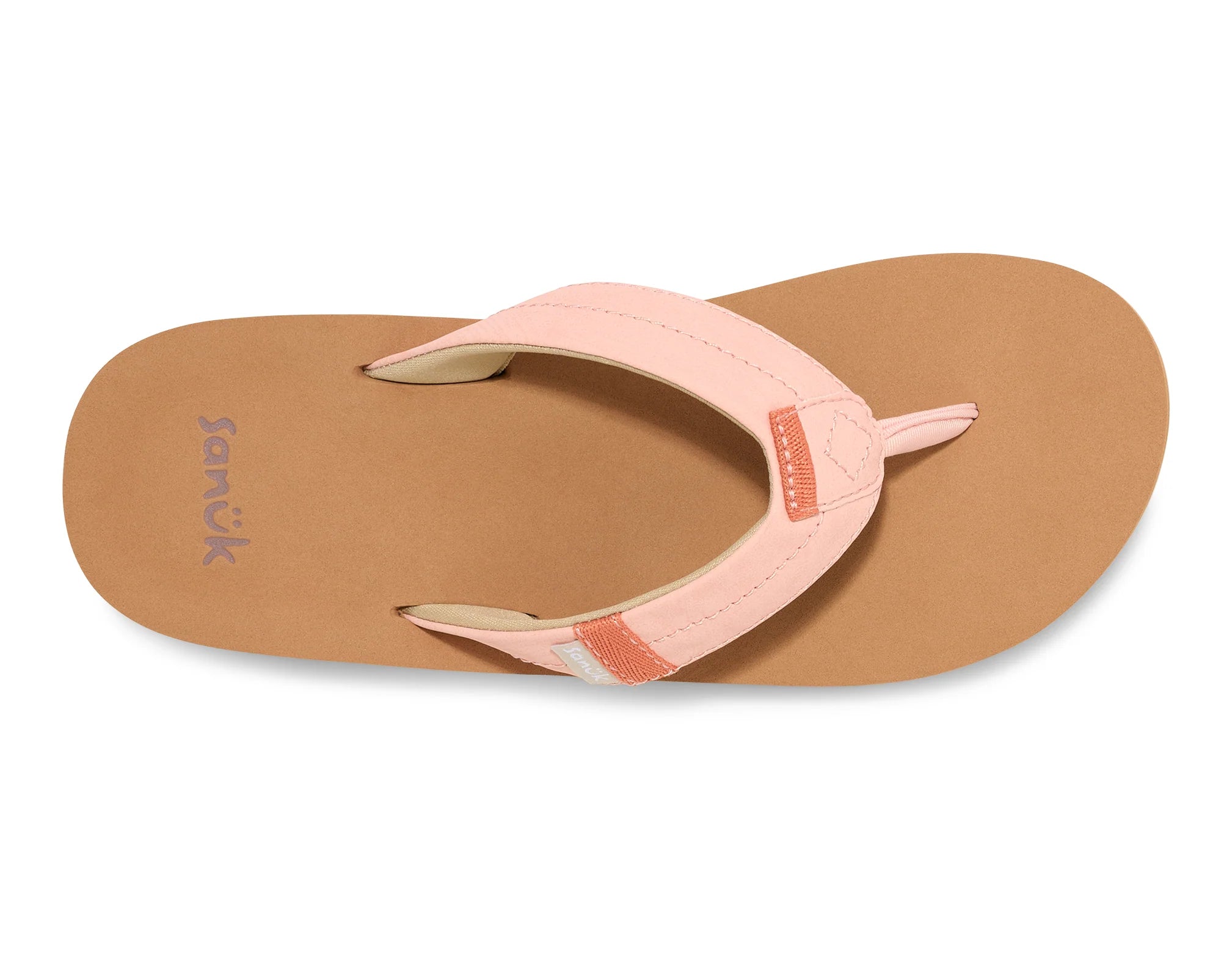 Sanuk Women's Sawyer Sandals - Comfortable Tan Leather Flip Flops for Beach, Travel & Casual Wear