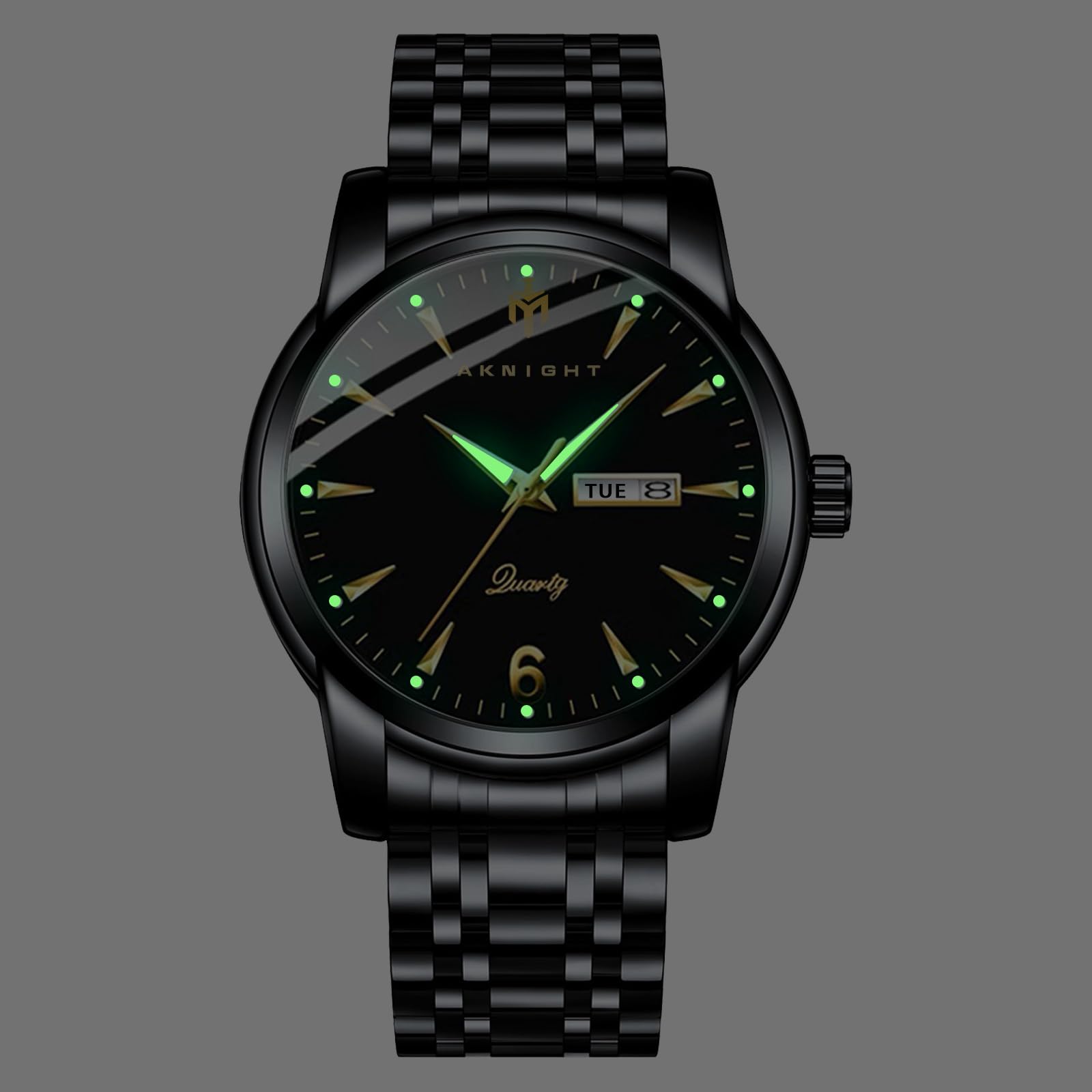 BENYAR Men's Waterproof Chronograph Analog Quartz Watch - Fashion Business Casual Wristwatch with Luminous Hands & Calendar - Perfect for Office, Daily Wear & Outdoor Activities