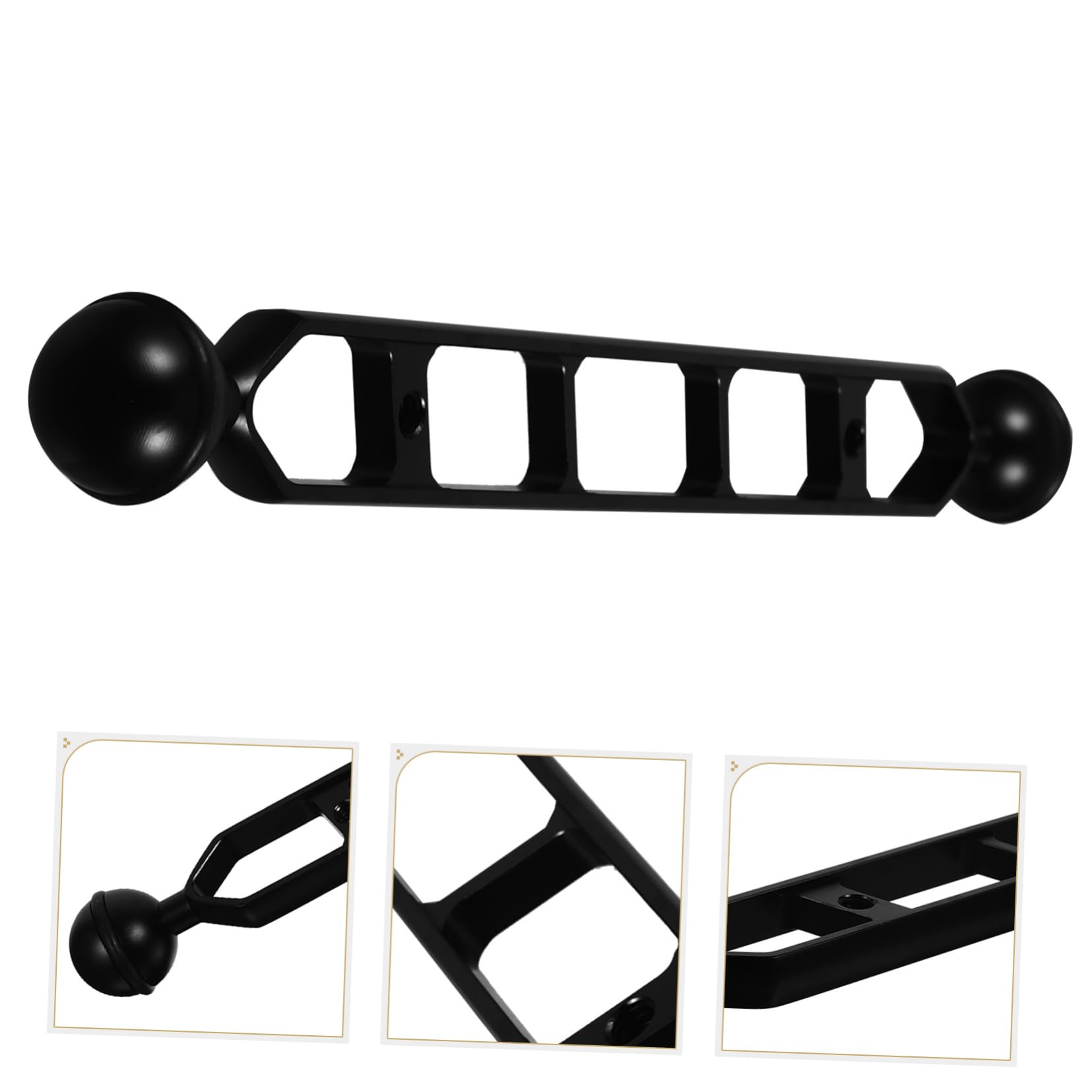 Jojofuny 2-Pack Aluminum Alloy Dual Ball Head Diving Arm for Underwater Torch - Adjustable Fill Light Mount for Scuba Diving, Underwater Photography, and Marine Exploration