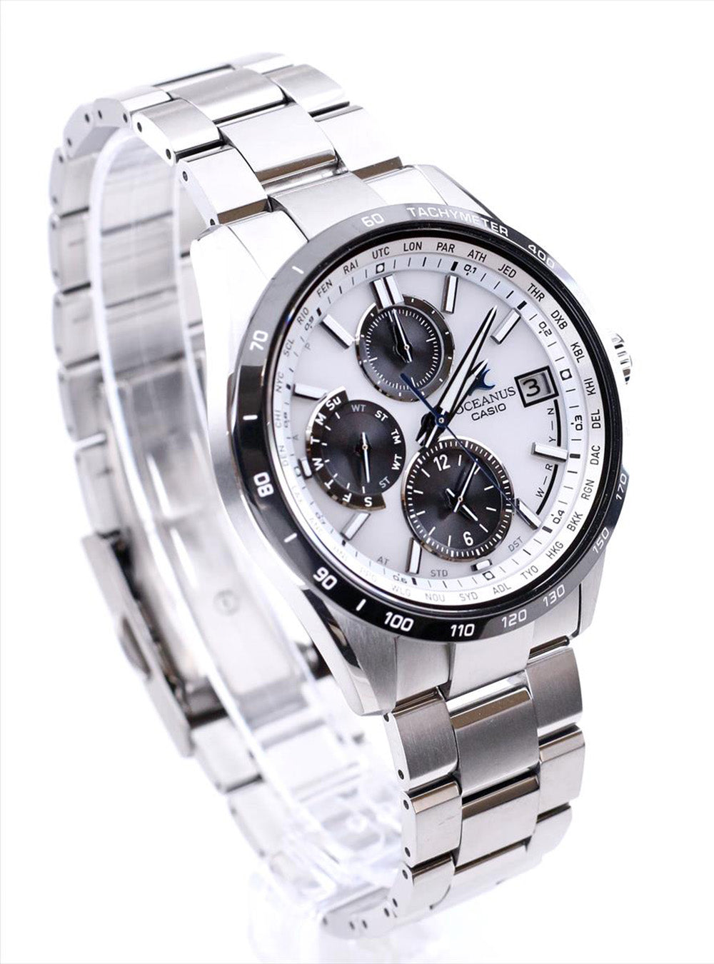 CASIO Oceanus OCW-T2600J-7AJF Men's Solar-Powered Watch - Japanese Made JDM - Stainless Steel, Water Resistant for Diving & Outdoor Activities