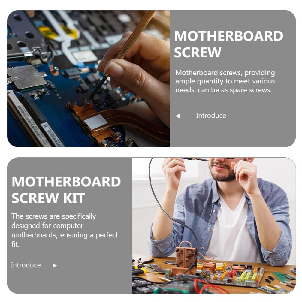 UKCOCO 8pcs Laptop Motherboard Screws Kit - Hex Head Mounting Screws for Laptop, SSD, and Computer Shell Assembly - Ideal for DIY Repairs and Upgrades