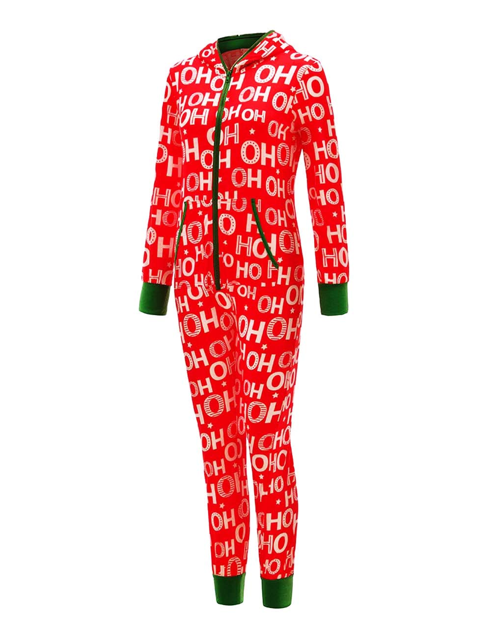 RINTONIX Women's & Men's Ugly Christmas Pajama Onesie - Festive Holiday Zipper Hoodie Jumpsuit for Couples & Family Matching Outfits - Perfect for Christmas Parties, Family Photos & Cozy Winter Nights