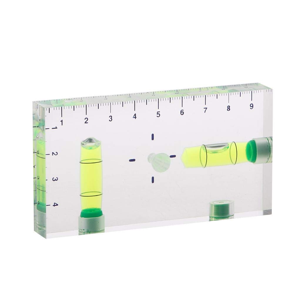 NABIAN High Precision Transparent Two-Way Magnetic Bubble Level - Mini Spirit Level for Carpentry, Construction, and DIY Projects