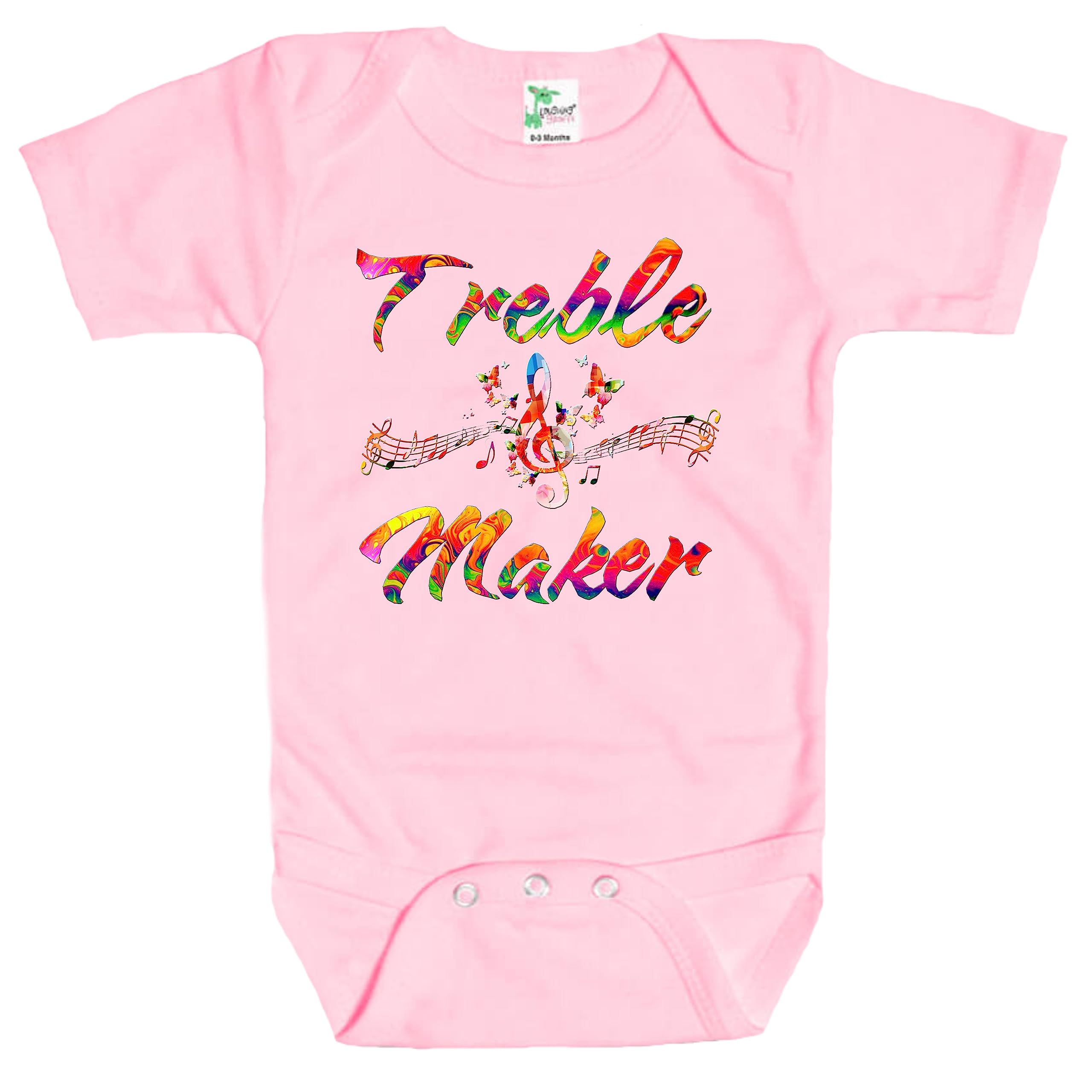 Treble Maker Music Themed Baby Bodysuit - Soft Cotton Infant Onesie for Boys & Girls | Perfect for Newborn Photoshoots, Music Classes & Casual Wear
