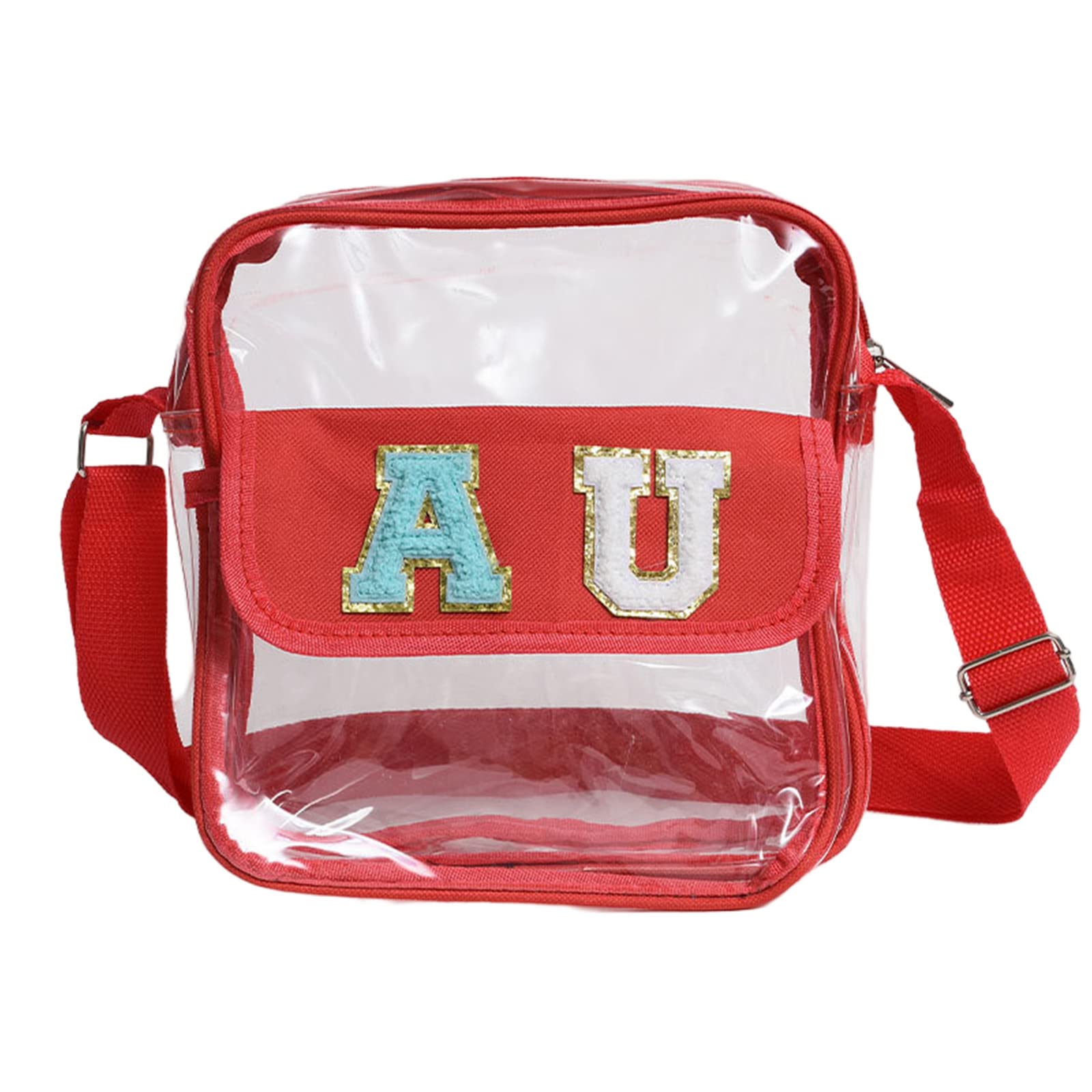 Heavy Duty Clear PVC Backpack - Large Transparent Backpack for Work, Sports, Travel & Concerts (Red, One Size) - Perfect for Security Checks & Stadium Events