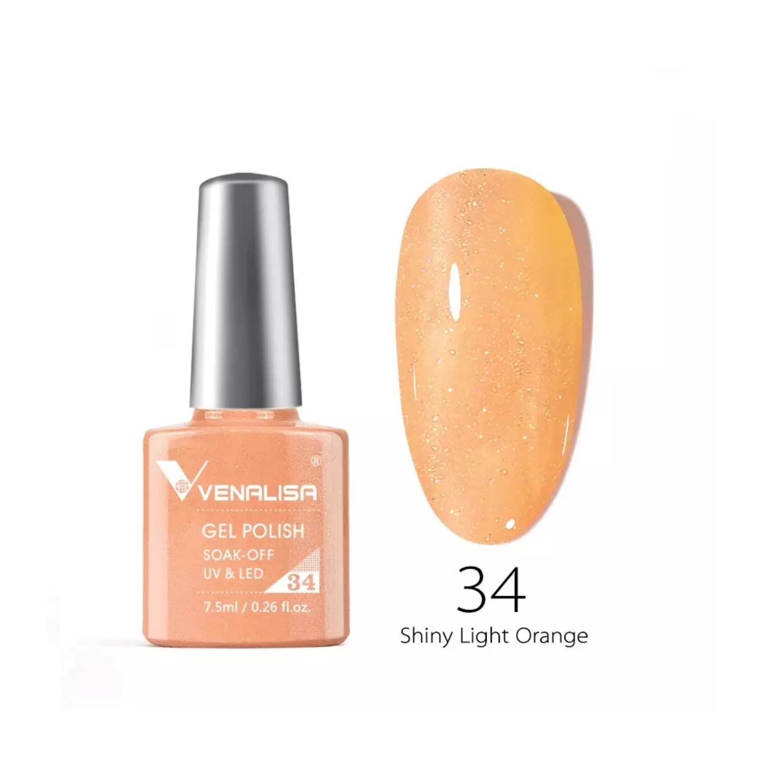 VENALISA #34 Gel Nail Polish 7.5ml - Soak Off UV LED Nail Gel for Manicure & Nail Art - Salon Quality Long Lasting Gel Polish - Requires UV/LED Light to Cure - Perfect for Home DIY & Professional Salon Use