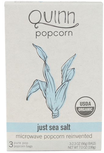 Quinn Popcorners Natural Microwave Popcorn - 7oz Bags (Pack of 6) | Just Sea Salt | Healthy Snack for Movie Nights, Parties & Office Breaks | Gluten-Free & Non-GMO