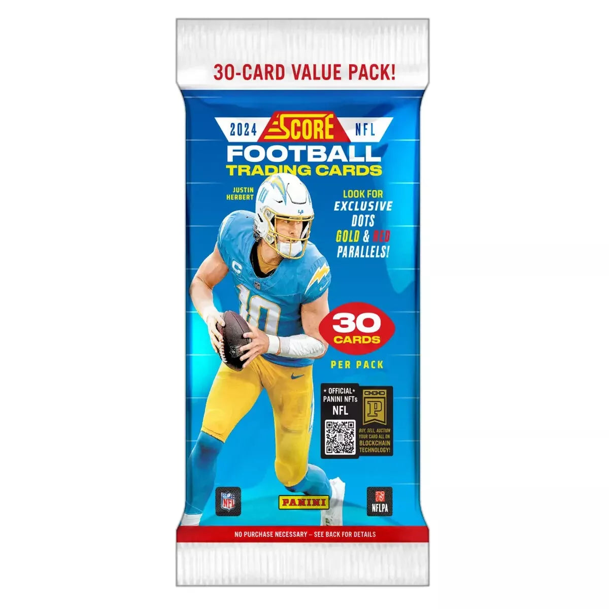 2024 Panini Score Football Fat Pack - 50 Trading Cards with Rookies & Stars - Collectible NFL Trading Cards for Kids & Adults - Perfect for Gifts, Trading & Display