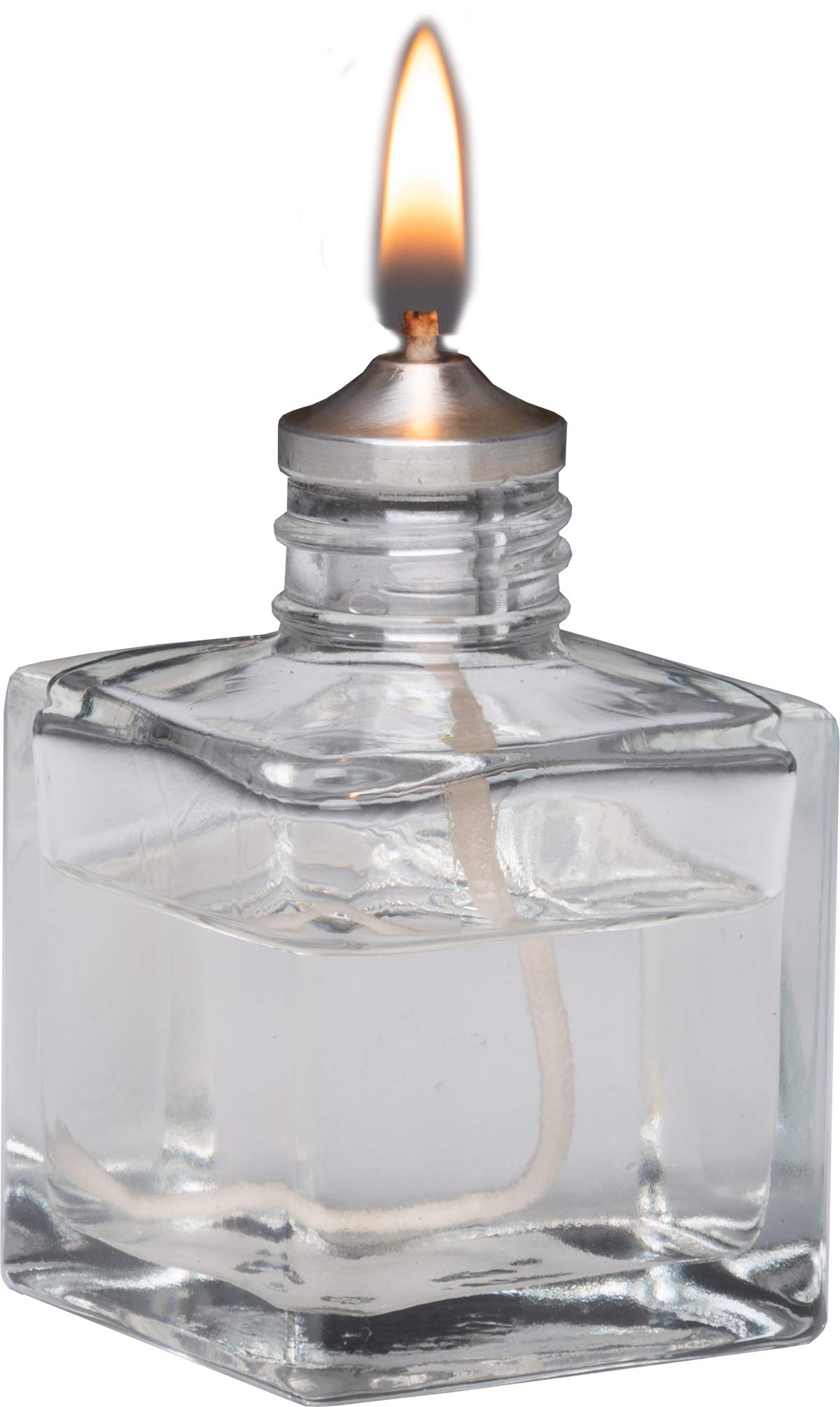 Firefly Aura Square Glass Oil Lamp - Refillable for Home Decor