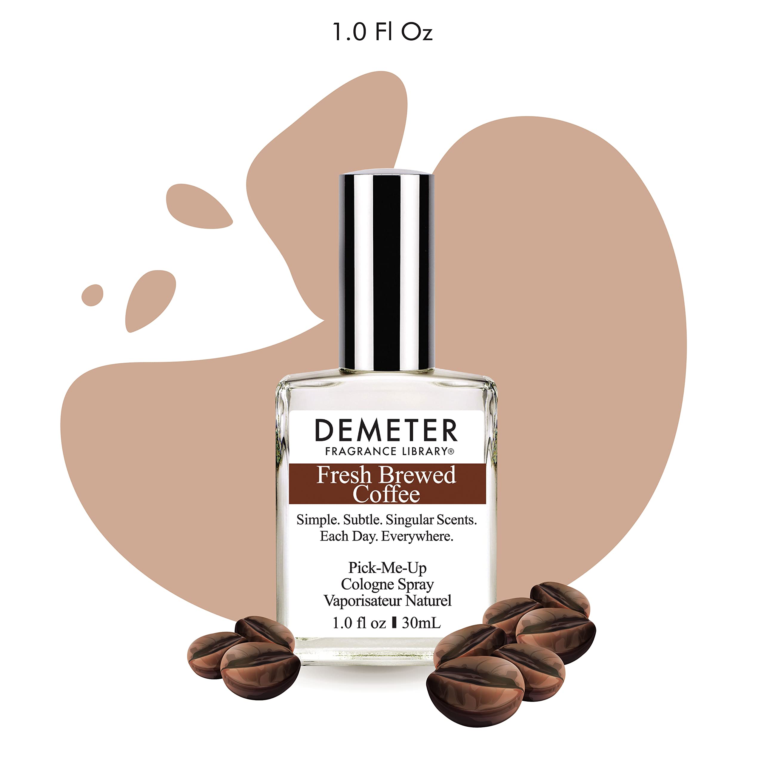 Demeter Fresh Brewed Coffee Cologne Spray - 1 oz Unisex Perfume for Women & Men | Long-Lasting Scent for Work, Date Night & Everyday Wear