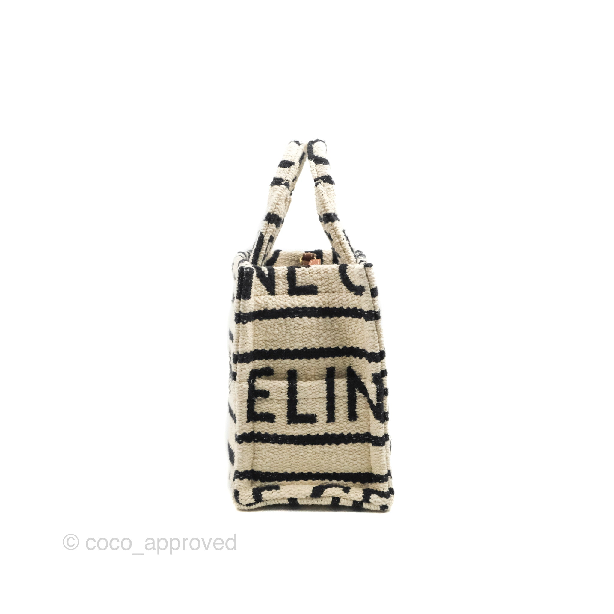 Celine Small Cabas Thais Textile Tote Bag in White - Luxury Designer Handbag for Women, Perfect for Work, Travel & Everyday Use