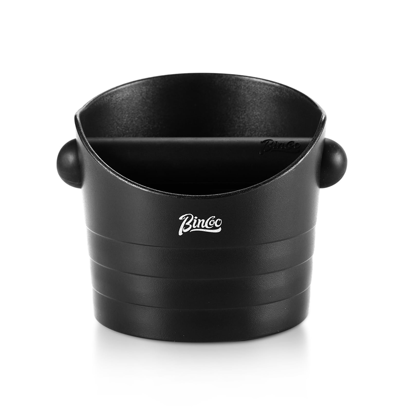 Bincoo Mini 4.5 Inch Coffee Knock Box - Compact Espresso Grounds Container for Home & Bar Use - Durable Black Coffee Accessory - Perfect for Espresso Machines & Coffee Station Organization
