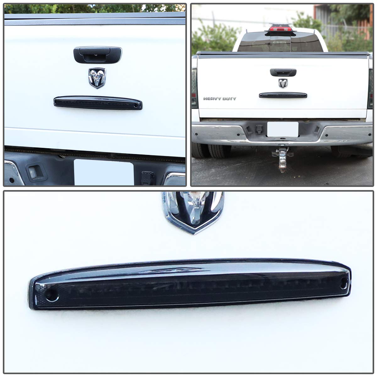 DNA Motoring TGL-DRAM03-LED-BK-SM-L Sequential LED Tailgate Light Bar - Smoked Lens Third Brake Lamp for Trucks & SUVs | Enhances Visibility & Safety During Night Driving