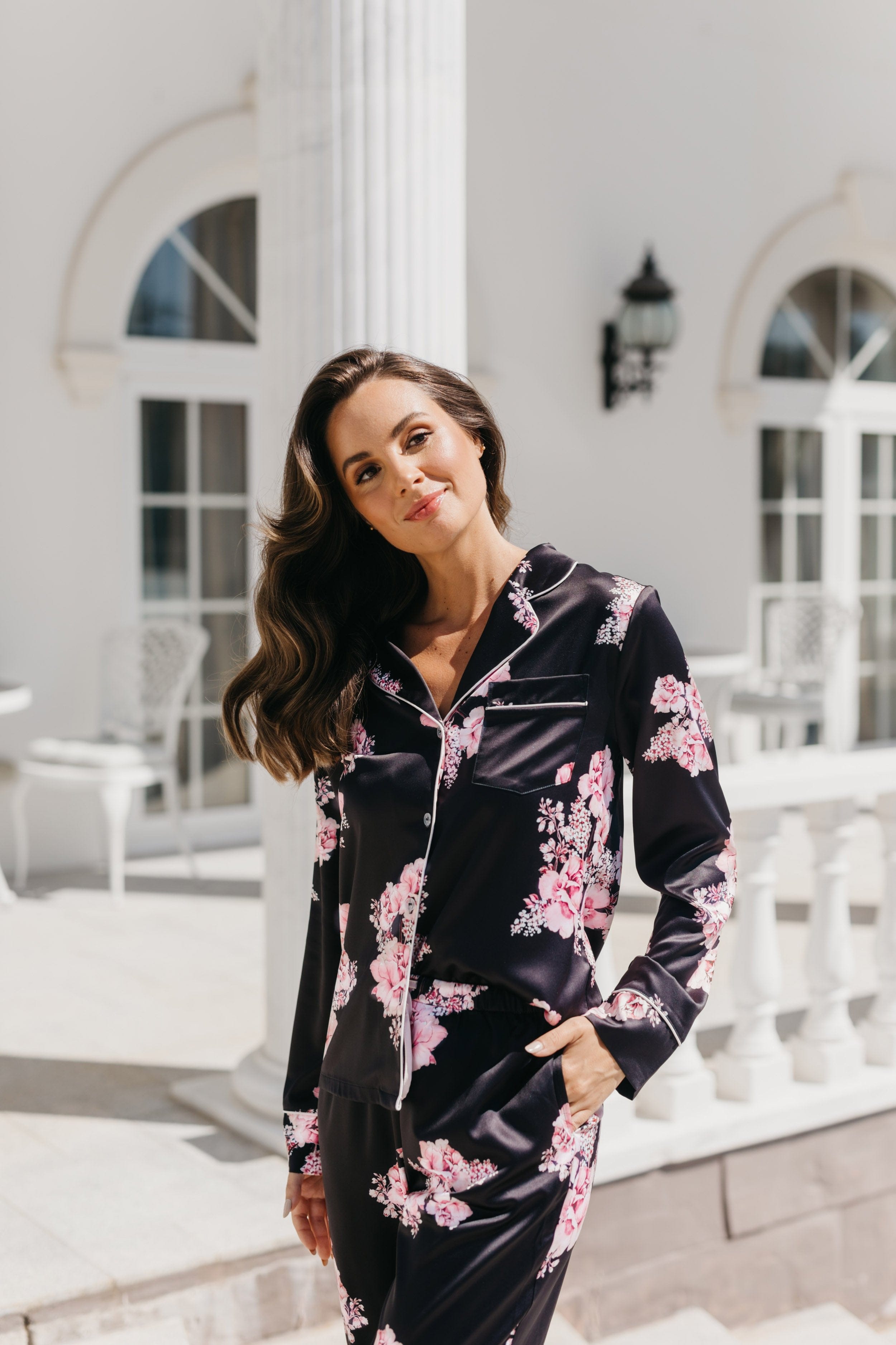 Katerina Floral Printed Pajama Set for Women - Soft & Comfortable Sleepwear - Perfect for Lounging, Bedtime & Relaxation