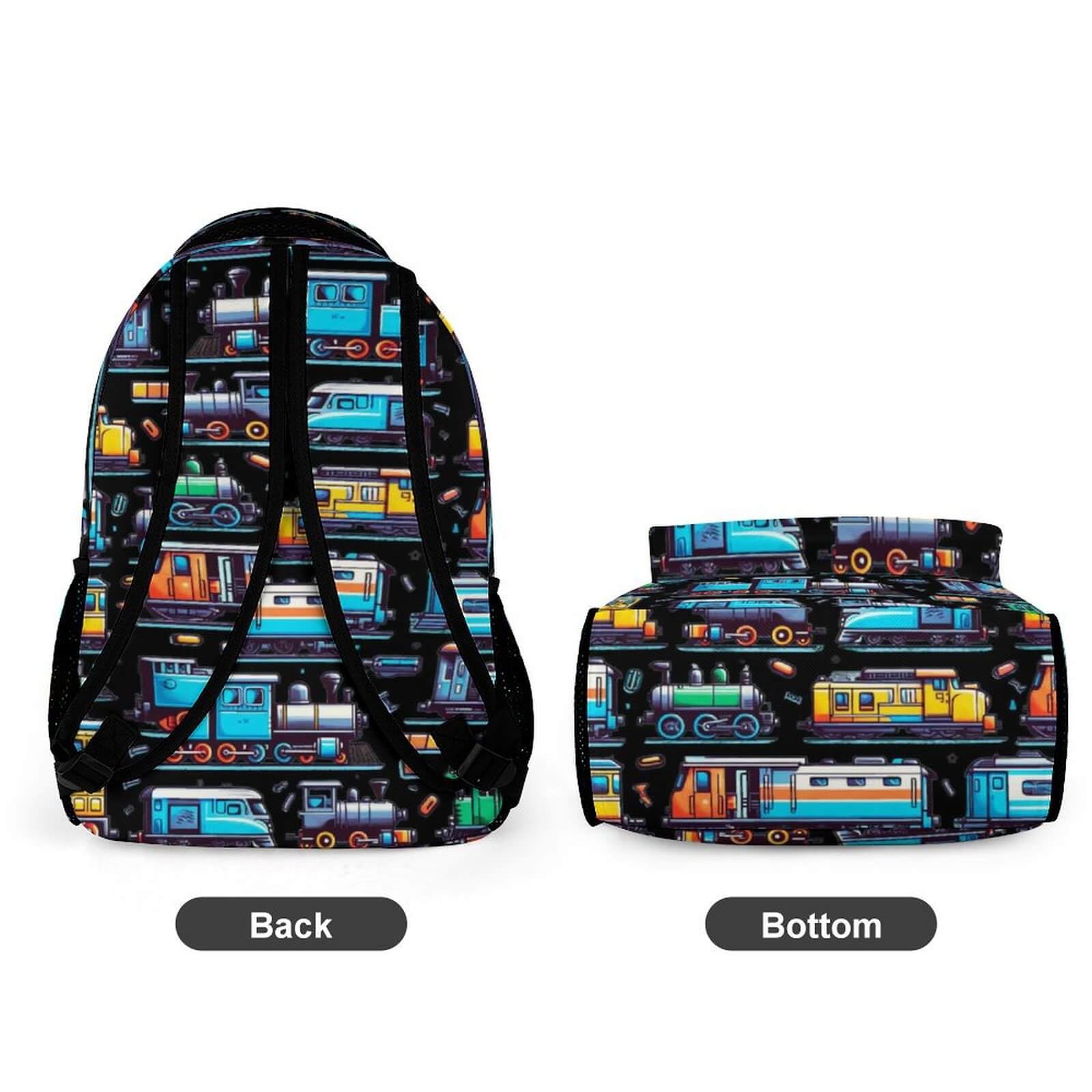 16 Inch Train Themed School Backpack for Kids - Lightweight Large Capacity Bookbag for Boys & Girls | Perfect for Elementary Students, Daily Use & Travel