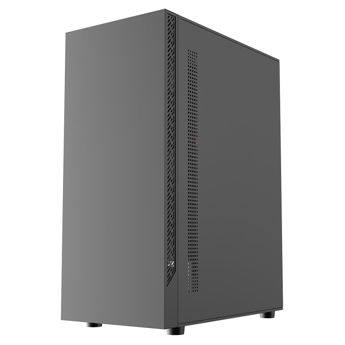 ionz KZ08 V3 Mid Tower PC Gaming Case - ATX/Micro-ATX Compatible with Tempered Glass & 1x FRGB Fan (Black) - Perfect for Gaming Rigs, Workstations & Custom PC Builds