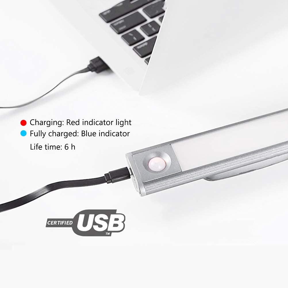 ZGHD Motion Sensor LED Cabinet Lights - Under Cabinet Lighting with Auto On/Off for Kitchen, Wardrobe, Drawer, Hallway & Stairs | Energy-Efficient Strip Lights for Countertops & Storage Spaces