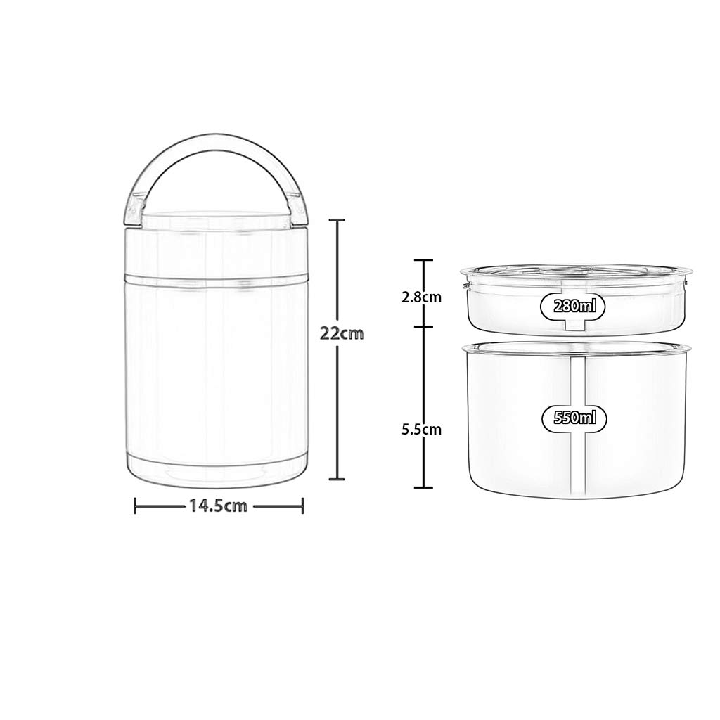 Vacuum Insulated Stainless Steel Lunch Box - 1.5L Thermal Food Container with Lid, 304 Stainless Steel Construction, Leak-Proof Thermos for Hot & Cold Meals - Perfect for School, Office, Picnics & Outdoor Activities (Yellow)