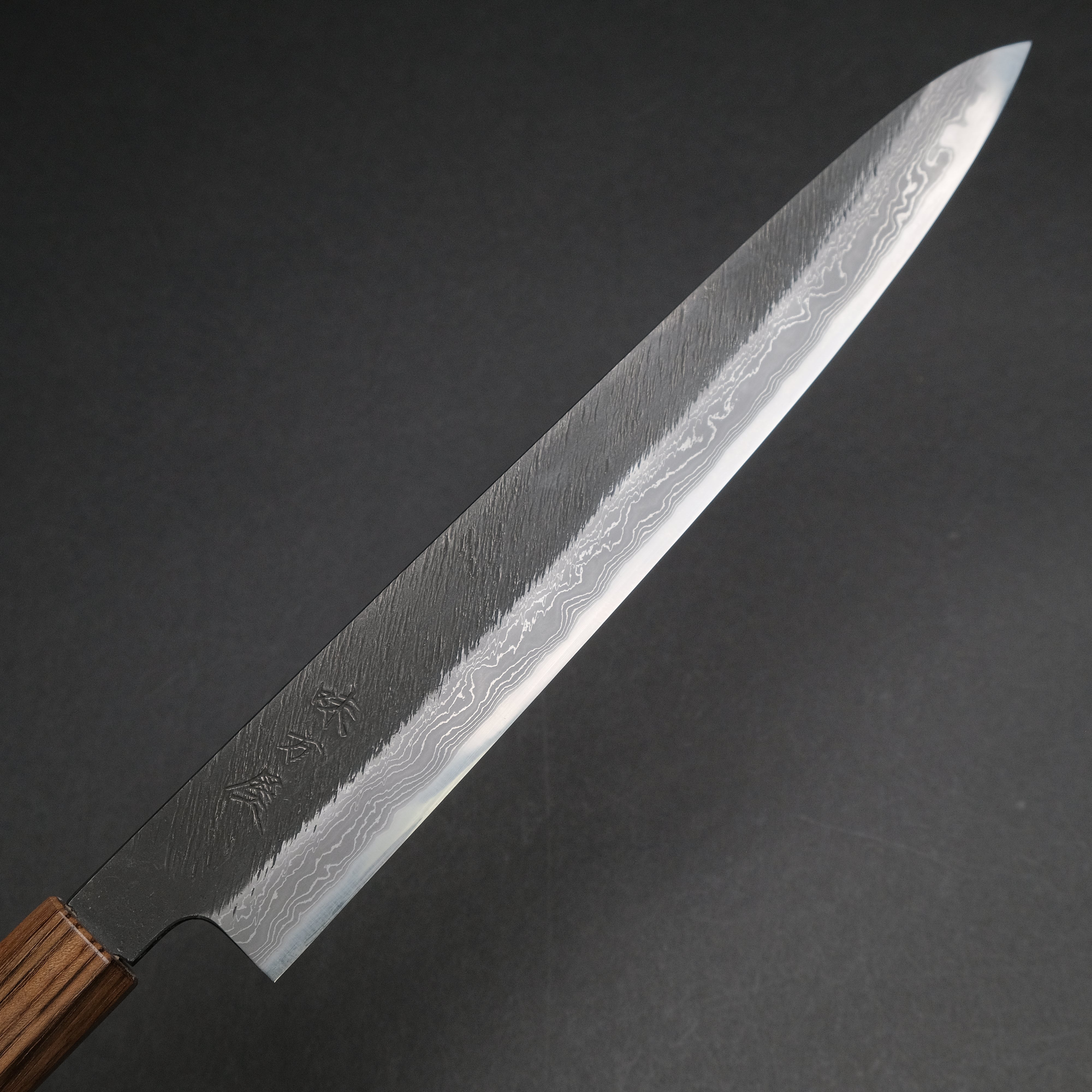 Premium Ajikataya White #2 Matsuba Damascus Sujihiki 270mm Japanese Slicing Knife - Handcrafted with Obankole Handle (#02) - Perfect for Sushi, Sashimi & Meat Carving