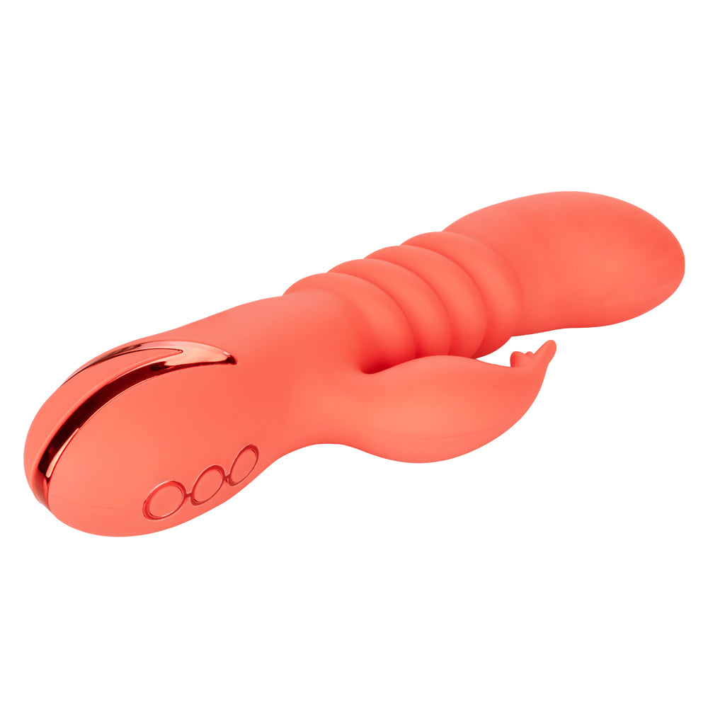 California Dreaming Orange County Cutie Rabbit Vibrator - Powerful Thrusting G-Spot Stimulator for Women, Perfect for Solo Play & Couples Intimacy