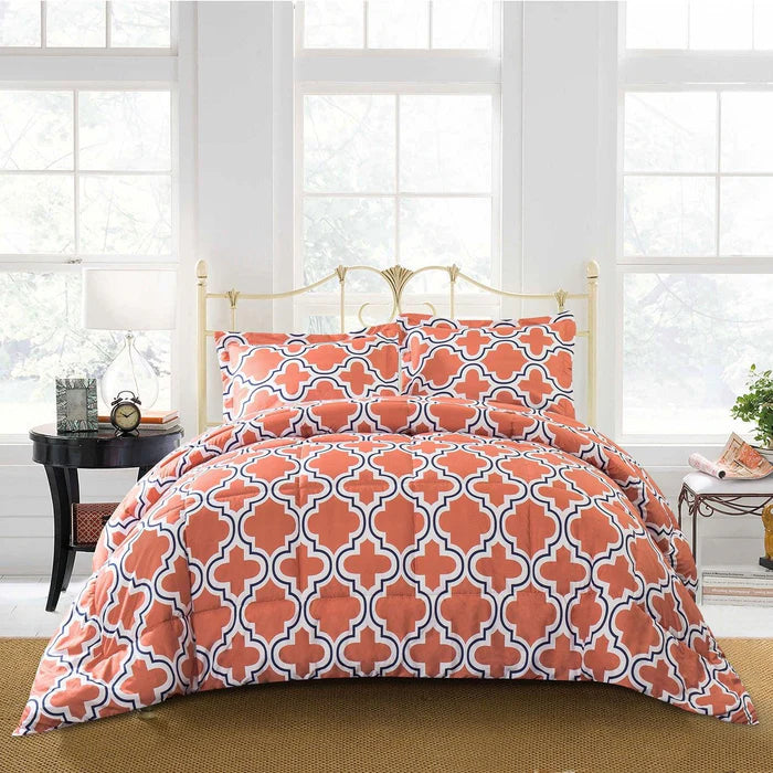 Trellis Down Alternative Modern Comforter Set - Soft Hypoallergenic Bedding for All Seasons | Perfect for Master Bedroom, Guest Room & Dorm Decor