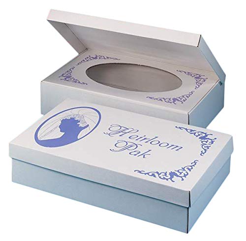 Foster-Stephens White Heirloom Wedding Dress Preservation Box - Acid-Free Archival Storage for Wedding Gowns, Veils & Bridal Accessories | Perfect for Wedding Dress Keepsake, Heirloom Protection & Special Occasion Storage