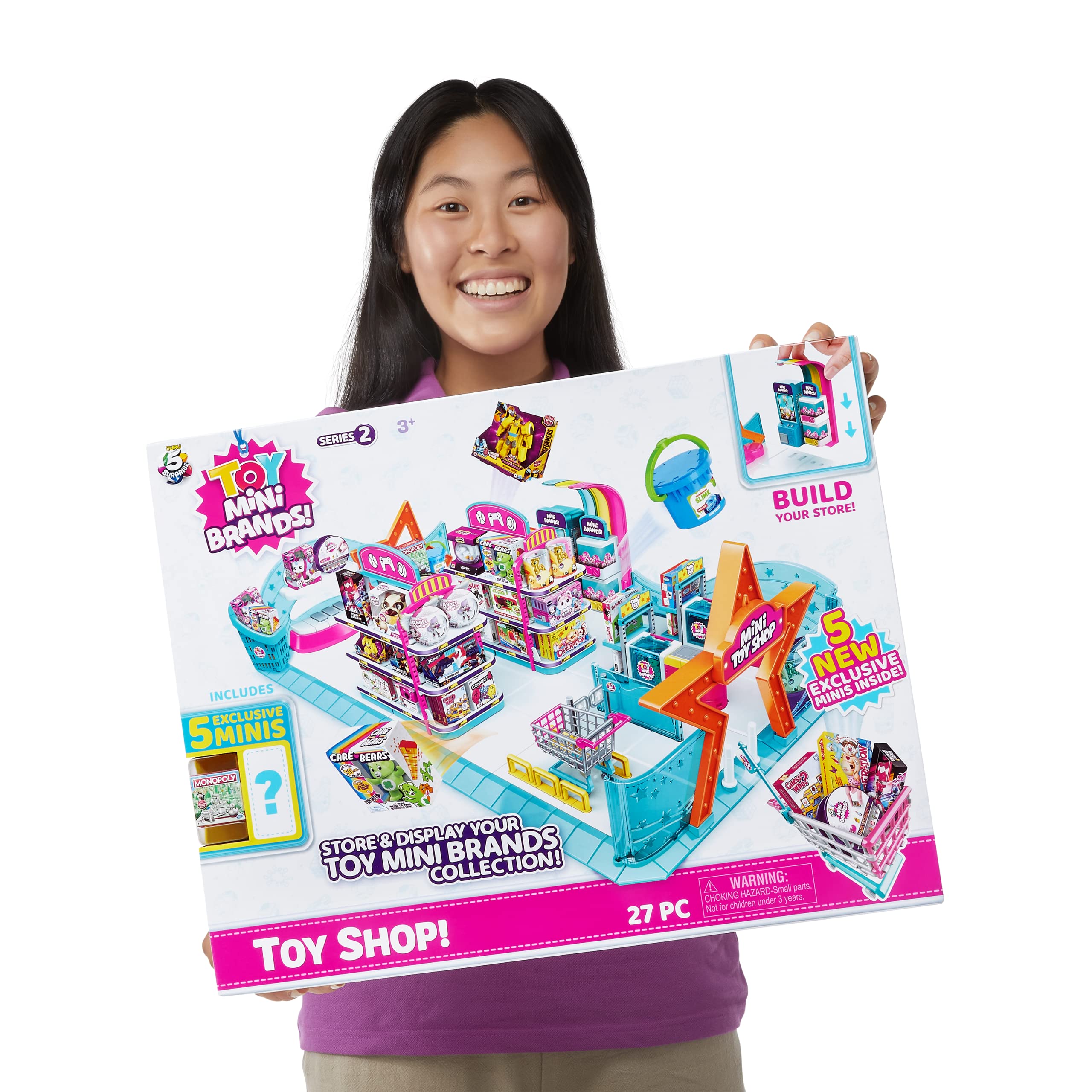 ZURU Mini Brands Series 2 - 5 Surprise Mini Toy Shop Playset with Exclusive Mystery Collectible Toys | Fun Pretend Play for Kids, Perfect for Birthday Gifts & Collectors