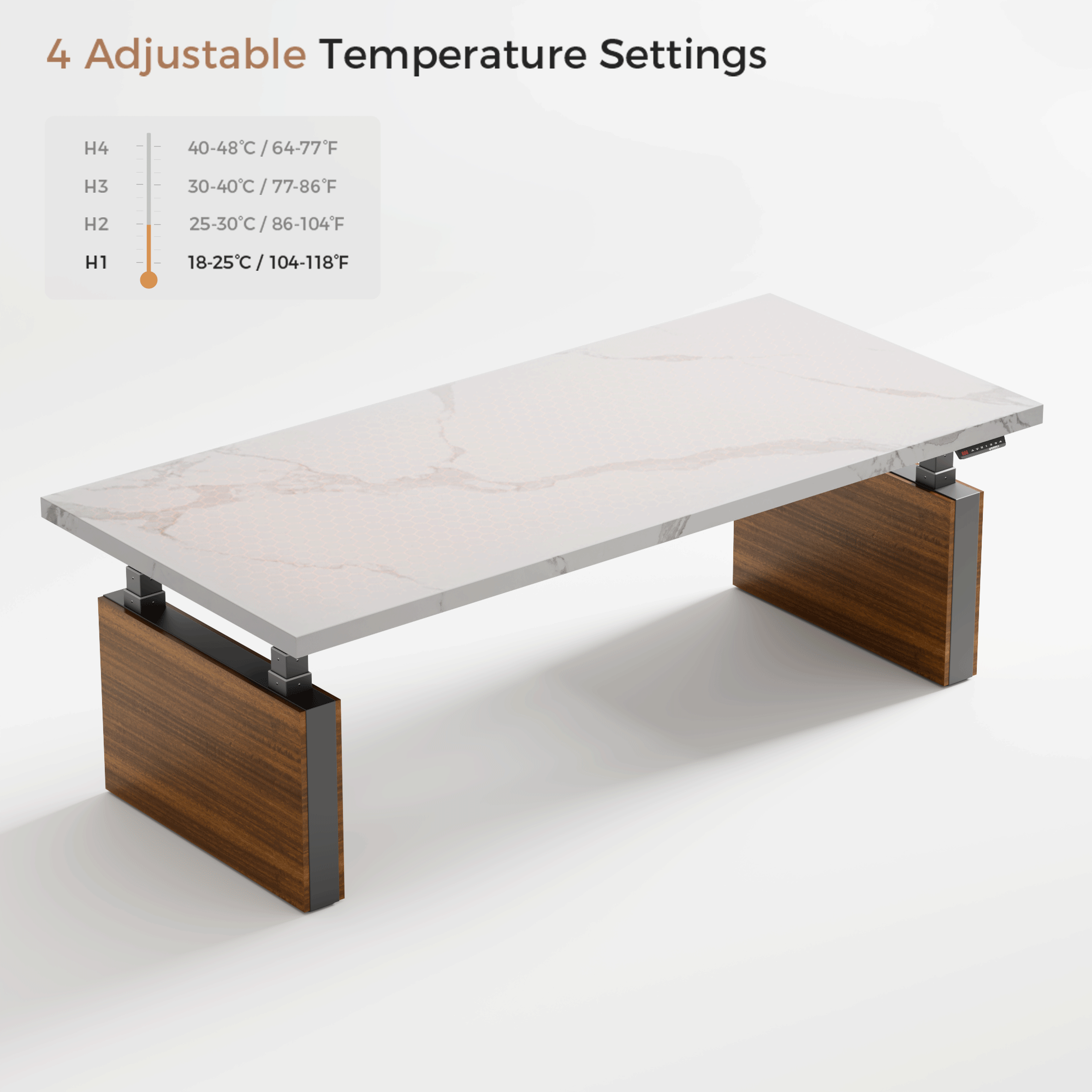 Zen Pro Executive Standing Desk - Adjustable Height Electric Standing Desk for Home & Office - Ergonomic Workstation for Productivity & Comfort